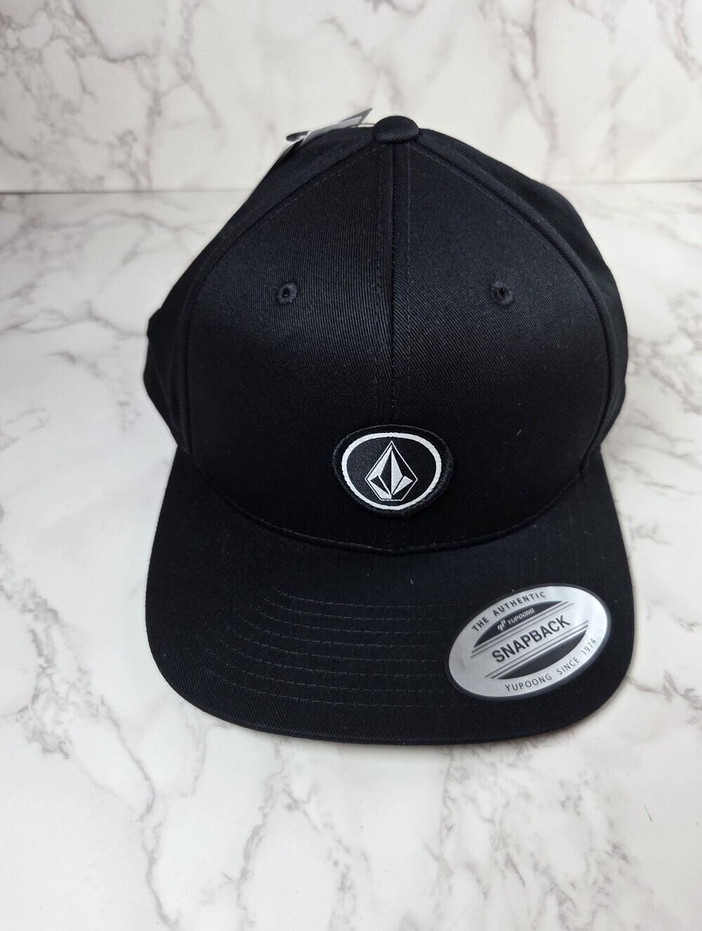 Volcom Black Logo Snapback Hat